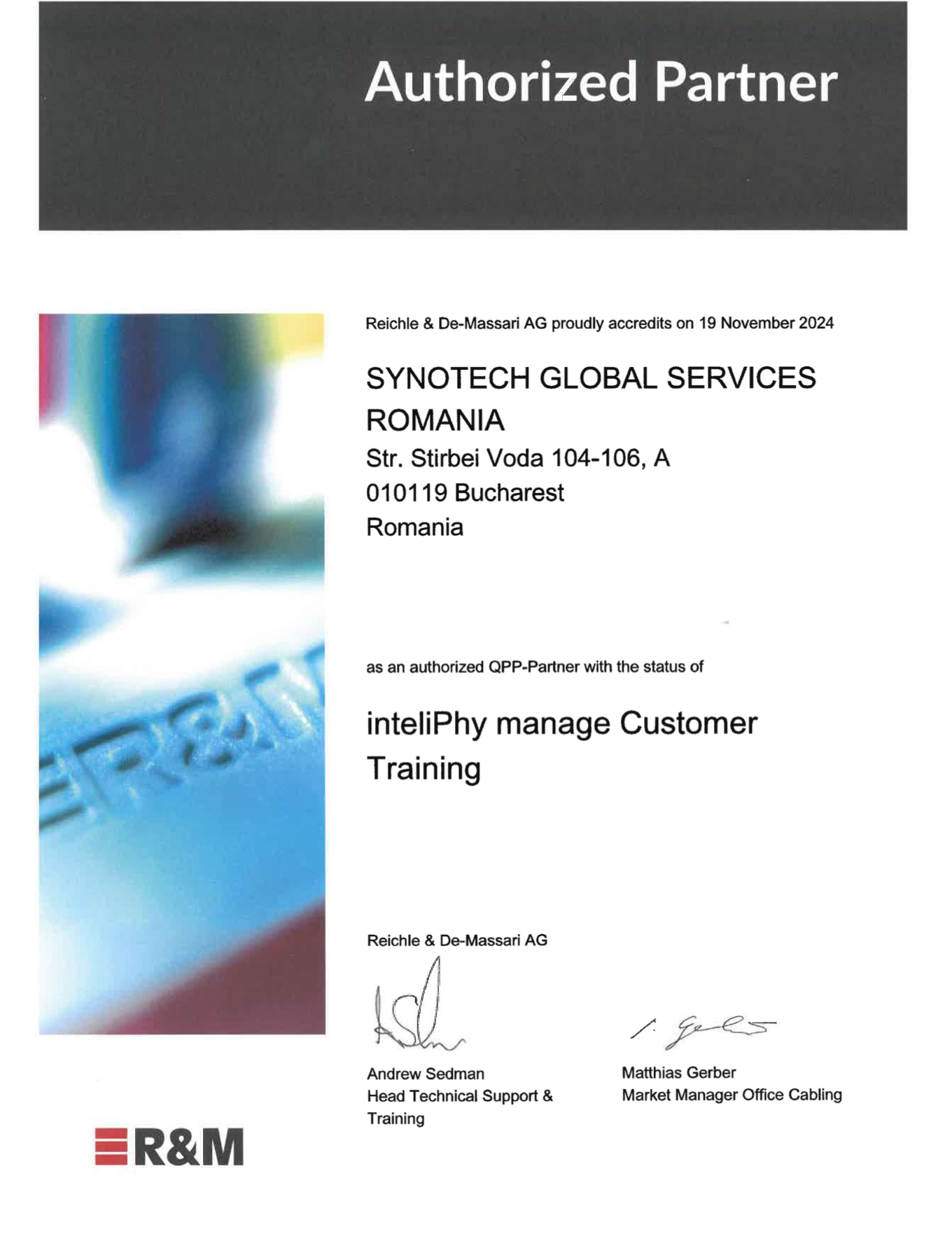 R&M — inteliPhy manage Customer Training